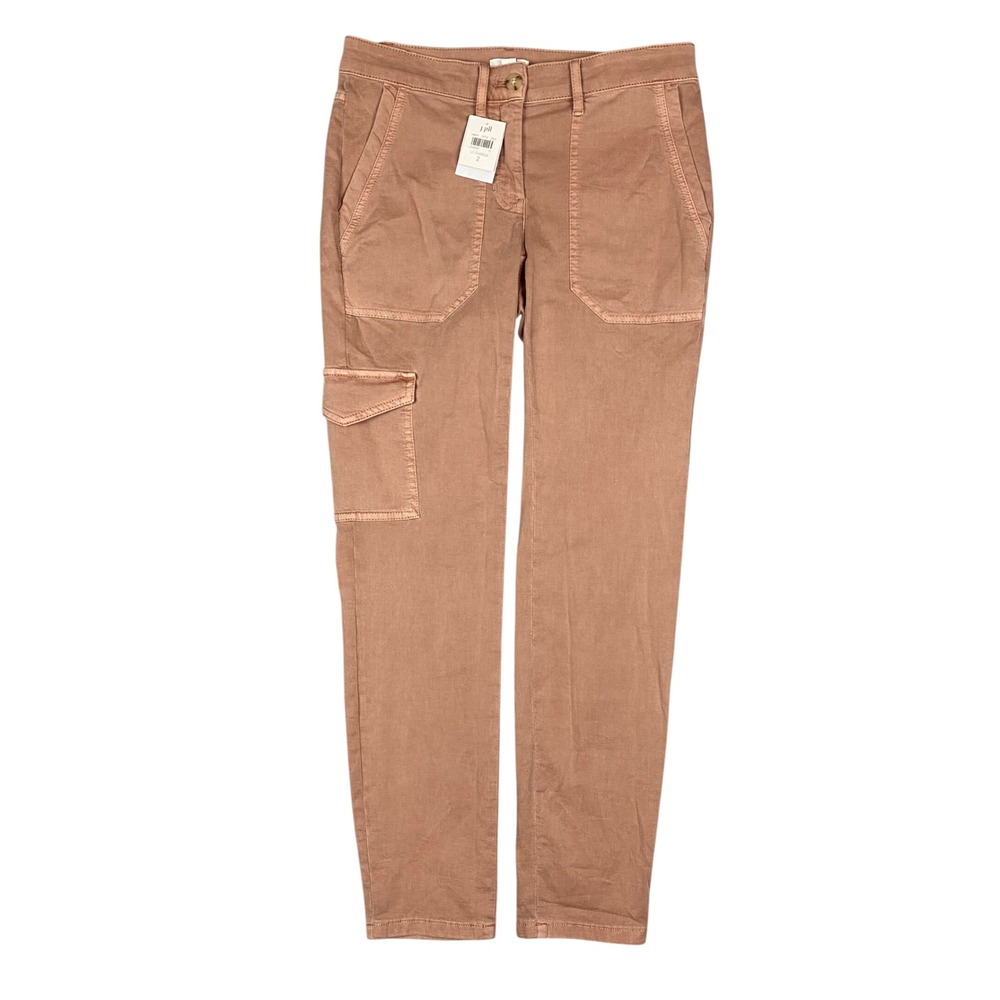 J. Jill Cargo Slim Leg Utility Stretch Twill Skinny Pants Women 2 Lt Chablis NWT